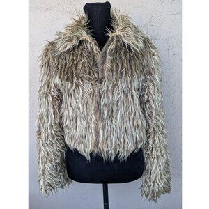 💜Blanc Noir Faux Fur Jacket